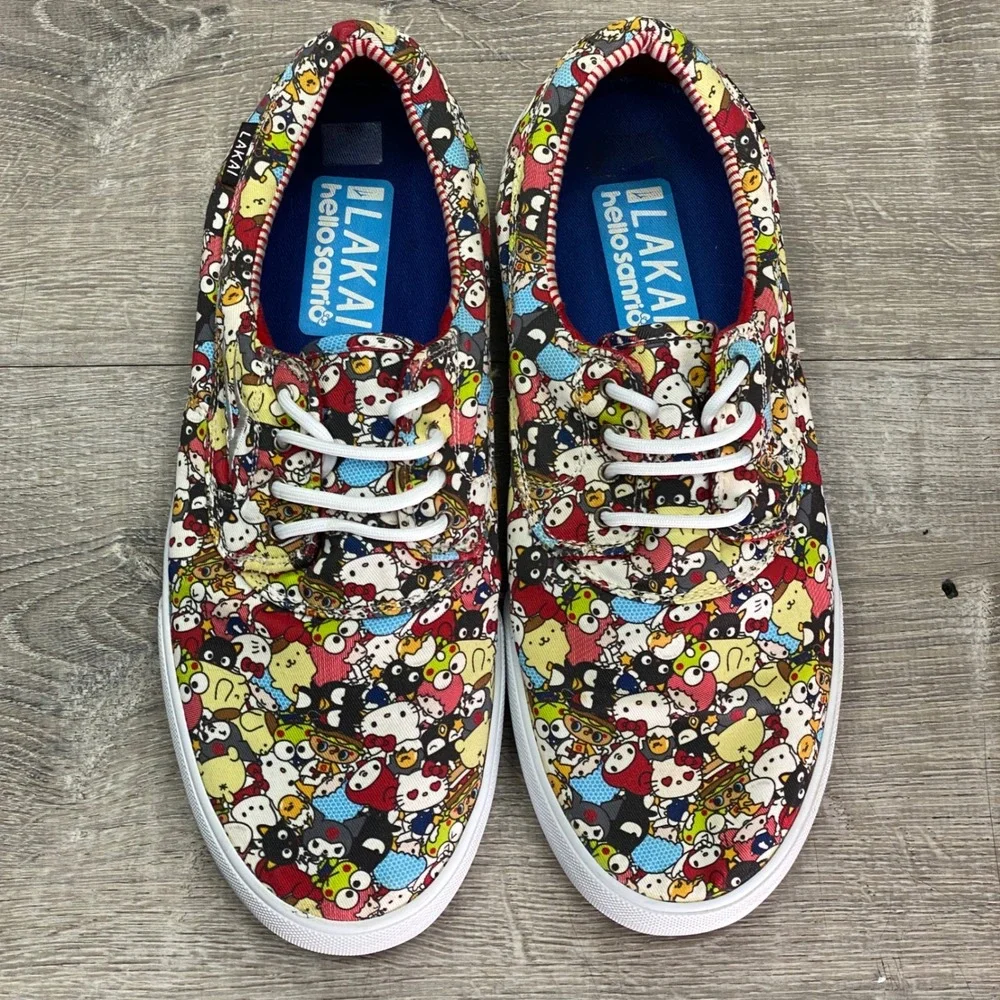 Lakai Camby Shoes Mens 10 Multicolor Hello Sanrio Character Print Skate Sneaker